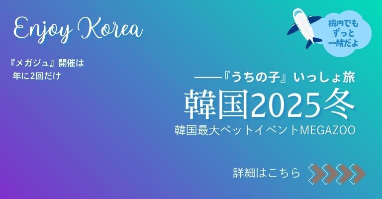 うちの子いっしょ旅韓国2025冬